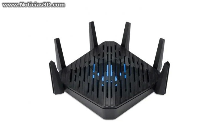 Acer Predator Connect W6 Foto del router con LED azul