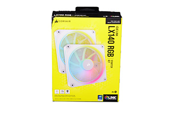 Corsair iCUE LINK RGB LX120 y LX140 Foto frontal de la caja