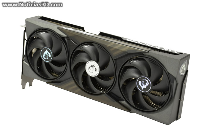 MSI GeForce RTX 5060 Ti 16G Gaming Trio Foto de la tarjeta gráifca, cara de los ventiladores
